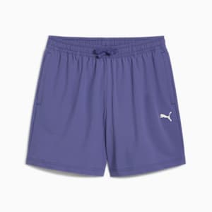 WARDROBE ESSENTIALS Men's Seersucker Relaxed 6" Shorts, Blue Crystal, extralarge